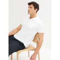 Bonprix Poloshirt bequeme Passform, reine Baumwolle, Umlegekragen und Brusttasche