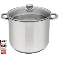 Elo Gemüsetopf BASIC "Basic", silber (silberfarben), B:25,5cm H:24cm L:33cm Ø:24cm, Töpfe, Gemüsetopf, innen satiniert mit Volumenskala