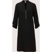 MADELEINE Midikleid "Kleid Shirtkleid mit Rundhals mit V-Schlitz"