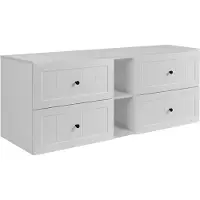 3Xeliving Badezimmer-Unterschrank-Set, Weiß, 180 (2 x 80 + 20) x 46 x 58 cm