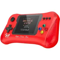 TechKidz , Handheld SupMax Konsole mit 500 Spielen, Rot