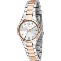 Maserati Edelstahl Armband-Uhr Analog Attrazione Damen silber rosegold D2UMAR8853151502
