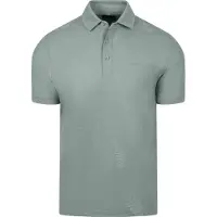 State of Art Polo Piqué Blattmuster Jade - 3XL
