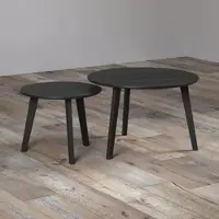 Home affaire Couchtisch "Ronda", esche schwarz, schwarz, esche schwarz, B:70cm H:45cm T:70cm, Tische, Couchtisch, Beistelltische mit Massivholzfüßen - Maße (B/T/H) 50-70/39-45/50-70 cm