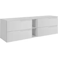 3Xeliving Badezimmer-Unterschrank-Set, Weiß, 180 (2 x 80 + 20) x 46 x 58 cm