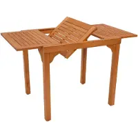 Degamo Balkontisch Ausziehtisch Gartentisch RIO 80/120x70cm, Eukalyptus geölt