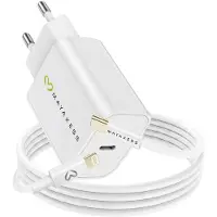 Avizar Mayaxess, 18W Netzteil für iPhone 14 Plus + Lightning Kabel 1m, Weiß