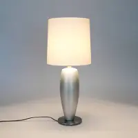 Holländer Tischlampe SIGMA SOTTILE, silber/weiß Höhe 68 cm Keramik E27
