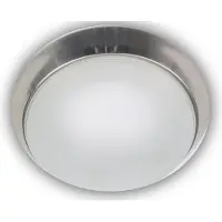 Niermann Standby Niermann E27 Deckenleuchte satiniert Glas Klarrand, Nickel matt, 30cm, Germany