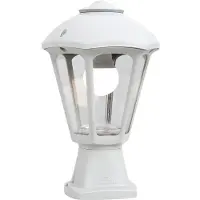 Fumagalli 1891 giampy straßenlampe 1xe27 ip55 l.21xw.21xh.21xh.33cm weißes harz