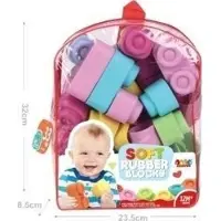 AHG W&K mbH Klocki miękkie w plecaku 33szt