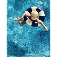 Petites Pommes Schwimmring Anna cannes blue/dunkelblau Ø 60 cm