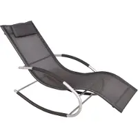 Garden Pleasure Gartenliege "NAXOS", schwarz (grau), Gartenliegen, Gartenliege, Belastbarkeit bis 120 kg, robust, stabil