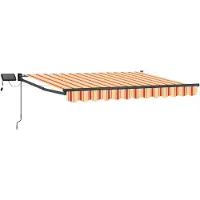 vidaXL Manuelle Gelenkarmmarkise mit LEDs Mehrfarbig 3 x 2,5 m