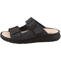 Finn Comfort Cayman Soft Damen Herren Pantolette blau marine Nubukleder - Größe: 45