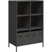 vidaXL Highboard Schwarz 68x39x103,5 cm Stahl