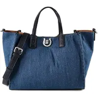 U.S. POLO ASSN. Handtasche Umhängetasche Middleton Double Handle With Extra Bag Denim dunkelblau