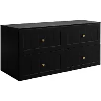 3Xeliving Badezimmer-Unterschrank-Set, Schwarz, 160 (2 x 80) x 46 x 58 cm
