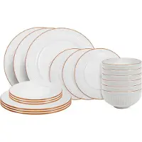 Cookinglife Geschirrset Stratton 18-teilig / 6 Personen - 6 Speiseteller, 6 Frühstückteller und 6 Schalen