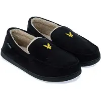 Lyle & Scott - Herren Mokassin-Hausschuhe "Aspen" GT1501 (44 EU) (Schwarz)