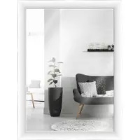 MendeFrames Wandspiegel Massivholz 20x28 cm Weiß H220