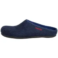 Magicfelt Filz Pantoffeln 100% reine Wolle für höchsten Komfort, Rutschfeste Sohle für sicheren Halt, Anatomische Form für perfekte Passform Dunkelblau meliert 41 EU