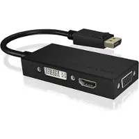Icy Box IB-AC1031, DisplayPort, DVI-D + VGA (D-Sub) + HDMI, Männlich, Weiblich, Gerade, 3840 x 2160 Pixel
