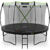 Kinetic Sand Trampolin Outdoor 'Ultimate Pro' Ø 244/305/366 cm, rundes Gartentrampolin mit Sicherheitsnetz, bis 120/150/160 kg
