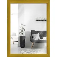 MendeFrames Wandspiegel Massivholz 50x75 cm gelb H220