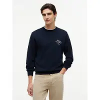 Tommy Hilfiger Sweatshirt "SCRIPT STACK SWEATSHIRT", Herren, Gr. XL, blau (desert sky), Sweatware, Obermaterial: 100% Baumwolle, normal normal, Rundhals, Bündchen, Sweatshirts Sweatshirt