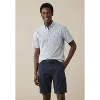 FYNCH-HATTON Kurzarmhemd , Herren, Gr. 4XL, N-Gr, bunt (pale gelb), Web, Obermaterial: 100% Baumwolle, bedruckt, gemustert, regular fit normal, gerader Abschluss, Hemden Kurzarmhemd, mit All-Over Print