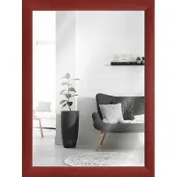 MendeFrames Wandspiegel Massivholz 28x35 cm Rot H220