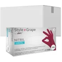 Ampri Style Grape Nitrilhandschuhe, puderfrei, bordeaux 01186-S , 1 Karton = 10 Packungen à 100 Stück, Größe S