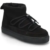 INUIKII für Damen. 1001.001.0092 Lederstiefel Classic Low schwarz (40), Wohnung, Schnürsenkel, Lässig