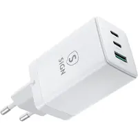 Sign GaN Ultra 65W 2xUSB-C & 1xUSB-A Schnellladegerät - Weiß