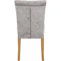 Home affaire 4-Fußstuhl "Queen Polsterstuhl", grau (hellgrau, eichefarben), B:47cm H:93cm T:64cm, Massivholz, Stühle, 4-Fußstuhl, verschiedene Bezüge, Gestell Massivholz