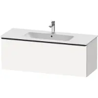 Duravit D-Neo Waschtischunterbau wandhängend, 1210x440x462mm, 1 Auszug, mit Griff Diamantschwarz, DE42640BD180000, Farbe: Weiß Matt Dekor