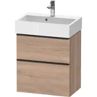 Duravit D-Neo bâti-support lavabo suspendu, Compact, 584x625x372mm, 1 tiroir, avec poignée noir diamant