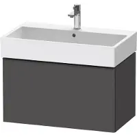 Duravit D-Neo Waschtischunterbau wandhängend, 784x440x442mm, 1 Auszug, mit Griff Diamantschwarz, DE42730BD490000, Farbe: Graphit Matt Dekor