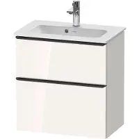 Duravit D-Neo bâti-support lavabo suspendu, Compact, 610x625x372mm, 1 tiroir, avec poignée noir diamant