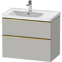 Duravit D-Neo bâti-support lavabo suspendu, 784x625x452mm, 1 tiroir, avec poignée or poli, DE4357034070000