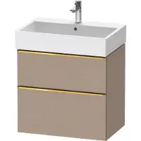 Duravit D-Neo bâti-support lavabo suspendu, 684x625x442mm, 1 tiroir, avec poignée or poli, DE4372034750000