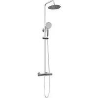 vidaXL Thermostatisches Duschset Chrom 27 x 46 x 123 cm Edelstahl 201