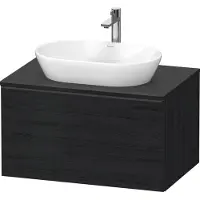 Duravit D-Neo, Konsolenwaschtischunterbau wandhängend, 800x459x550mm, 1x Auszug, mit Griff Diamantschwarz, DE49470BD160000