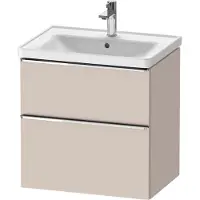 Duravit D-Neo Waschtischunterbau wandhängend, 634x625x452mm, 1 Auszug, 1 Schubkasten, mit Griff Chrom, DE4354010910000, Farbe: Taupe Matt Dekor
