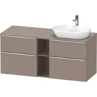 Duravit D-Neo bâti-support lavabo suspendu (découpe à droite), 1400x664x550mm, 2 coulissants, 2 tiroirs, 2