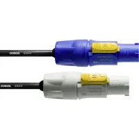 Neutrik CORDIAL Strom Anschlusskabel [1x PowerCon-Stecker - 1x PowerCon-Stecker] 10 m Blau, Weiß Cordial