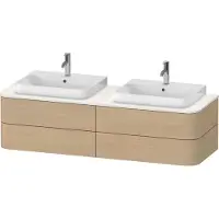 Duravit Happy D.2 Plus Konsolenwaschtischunterbau wandhängend, 1600x550 mm, 4 Schubkästen, für 2 Aufsatzbecken, HP4974B71710010