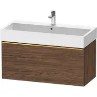Duravit D-Neo bâti-support lavabo suspendu,984x440x442mm, 1 tiroir, avec poignée or poli, DE4274034210000