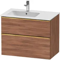 Duravit D-Neo Waschtischunterbau wandhängend, 810x625x462mm, 1 Auszug, 1 Schubkasten, mit Griff Gold poliert, DE4366034790000